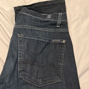 7 For All Mankind Women's Dark Indigo Bootcut Jeans